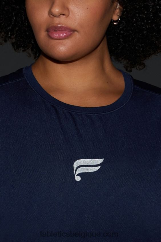 phoenix respire réservoir musculaire femmes Fabletics 404P0T2265 bleu marine/logo réfléchissant