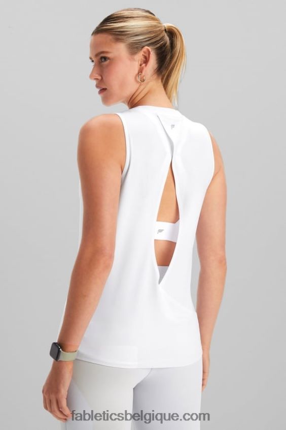 réservoir arrière ouvert dry-flex femmes Fabletics 404P0T2118 blanc classique