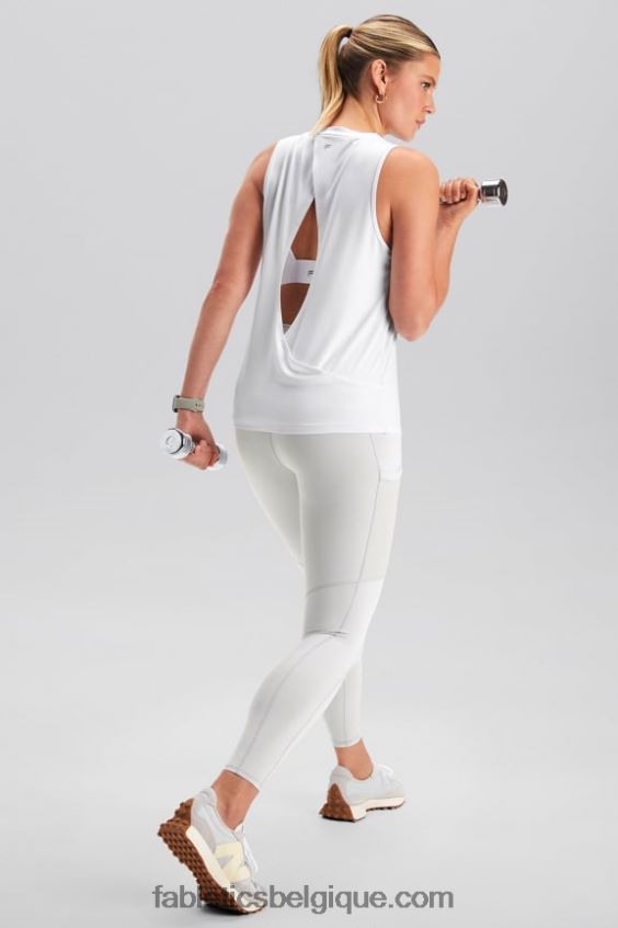 réservoir arrière ouvert dry-flex femmes Fabletics 404P0T2118 blanc classique