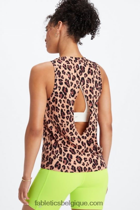 réservoir arrière ouvert dry-flex femmes Fabletics 404P0T2122 léopard naturel