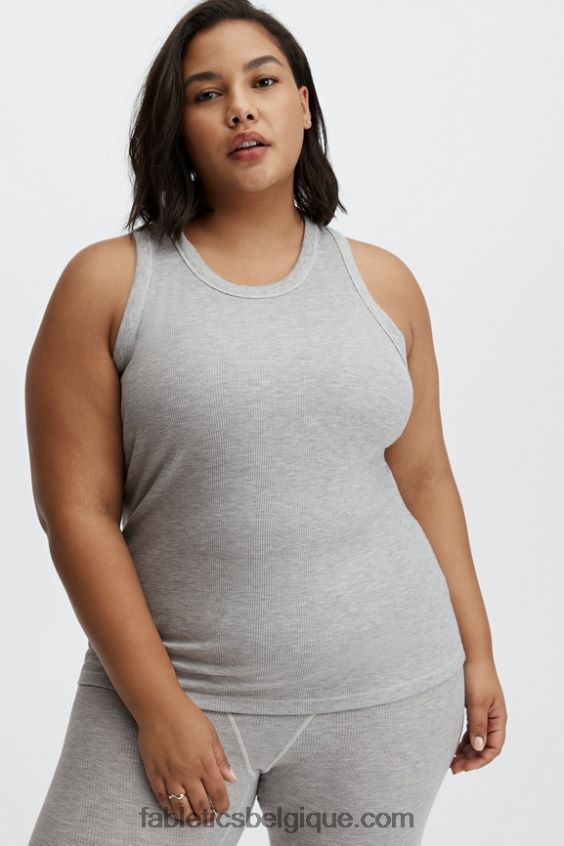 réservoir à gaufres tinsley femmes Fabletics 404P0T2248 gris clair chiné