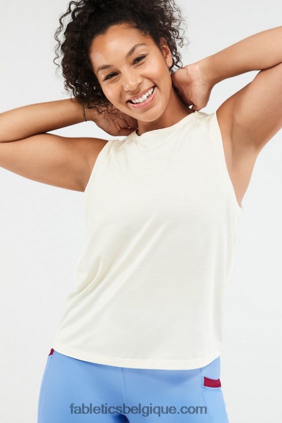 réservoir musculaire éco-responsable femmes Fabletics 404P0T2304 logo éclat de noix de coco/cerise