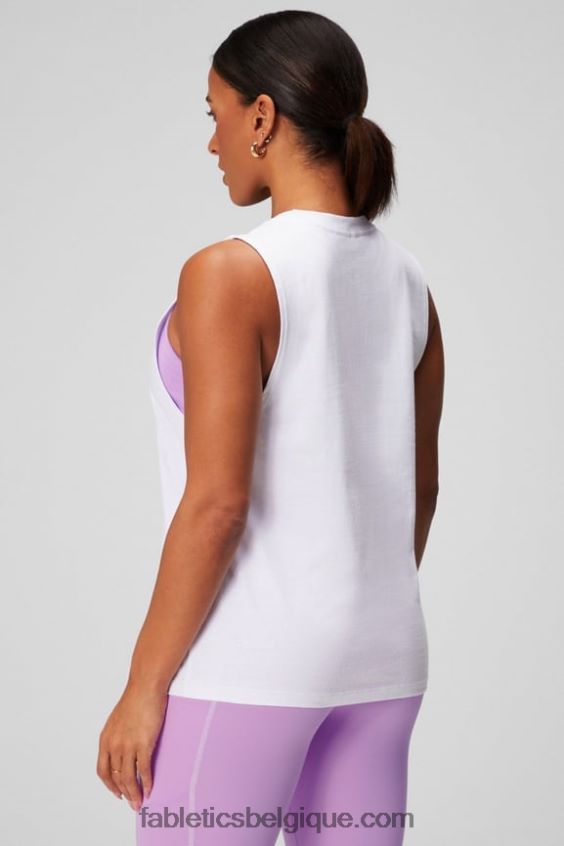 réservoir musculaire de la journée internationale femmes Fabletics 404P0T2168 blanc classique/graphique
