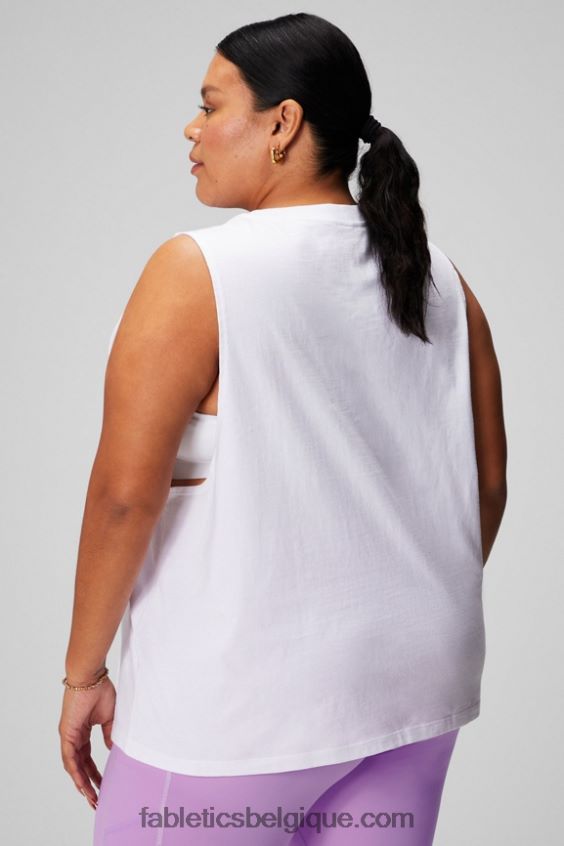 réservoir musculaire de la journée internationale femmes Fabletics 404P0T2169 blanc classique/graphique