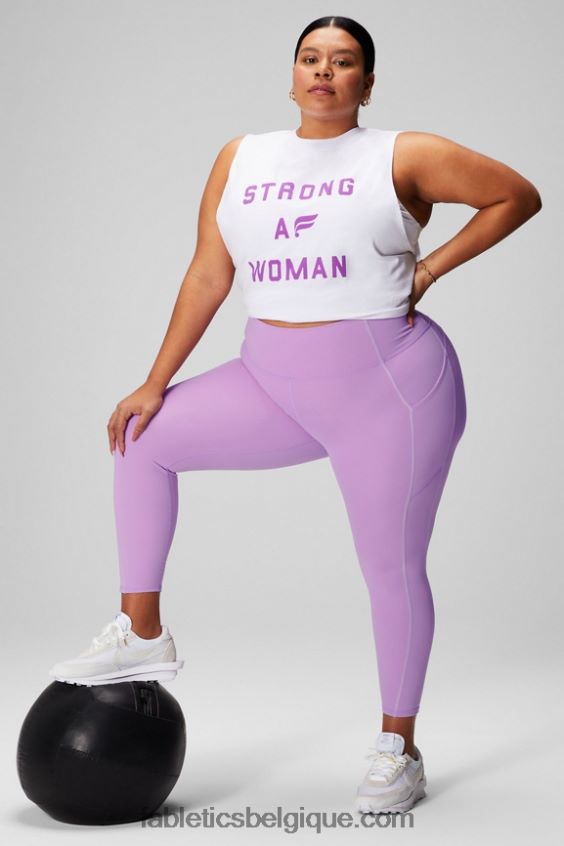 réservoir musculaire de la journée internationale femmes Fabletics 404P0T2169 blanc classique/graphique