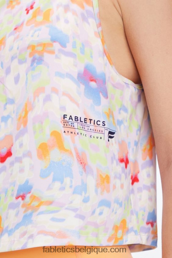 réservoir musculaire dry-flex femmes Fabletics 404P0T2206 club floral/athlétique nouvelle vague