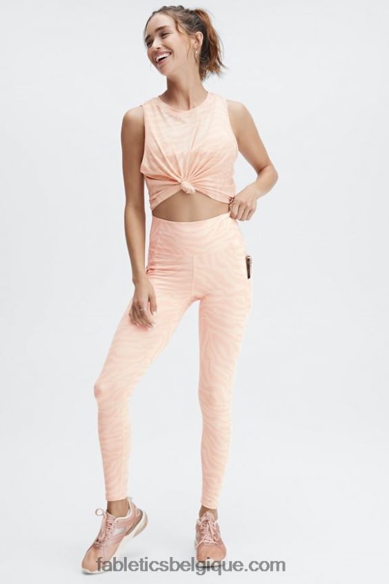 réservoir musculaire dry-flex femmes Fabletics 404P0T2212 grand trait de zèbre