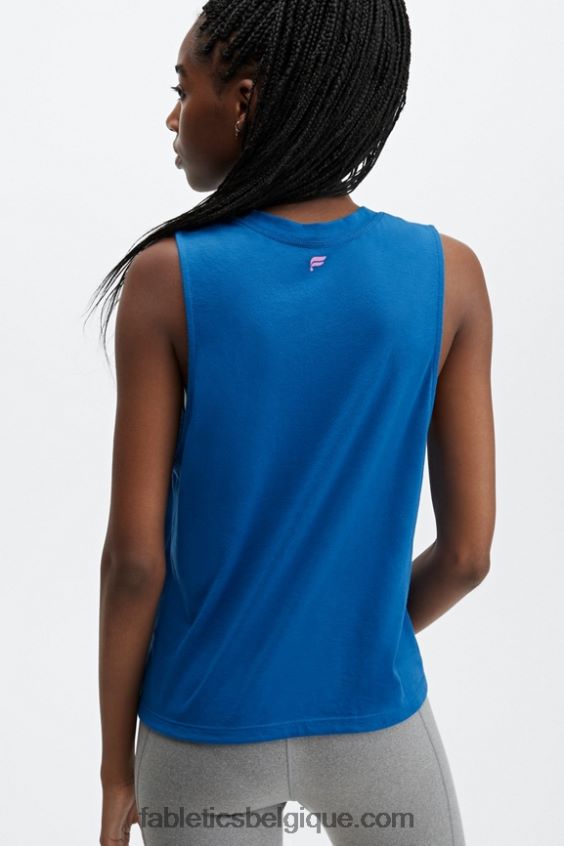 réservoir musculaire recadrée femmes Fabletics 404P0T2332 se sentir bien/bleu électrique