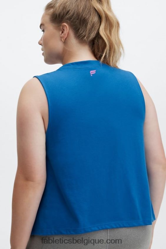 réservoir musculaire recadrée femmes Fabletics 404P0T2333 se sentir bien/bleu électrique