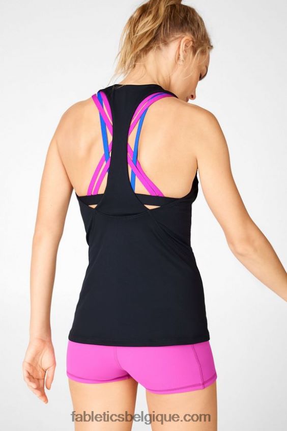 soutien-gorge intégré boost femmes Fabletics 404P0T2384 noir/fiesta multi