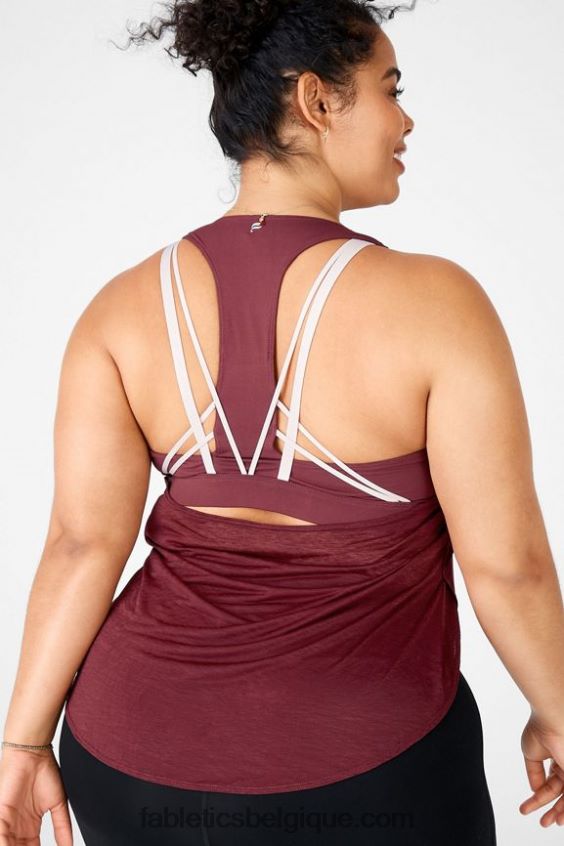 soutien-gorge intégré boost femmes Fabletics 404P0T2387 rouille/rose perle