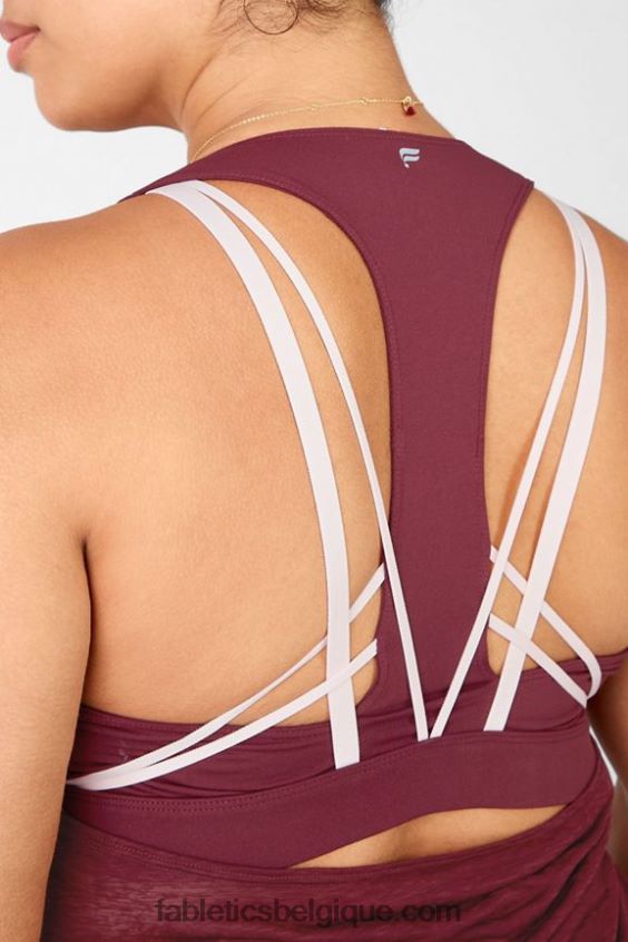 soutien-gorge intégré boost femmes Fabletics 404P0T2387 rouille/rose perle