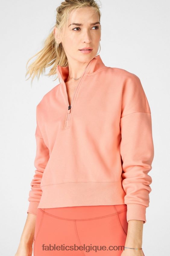 catarina pull col montant demi zip femmes Fabletics 404P0T2532 fleurir