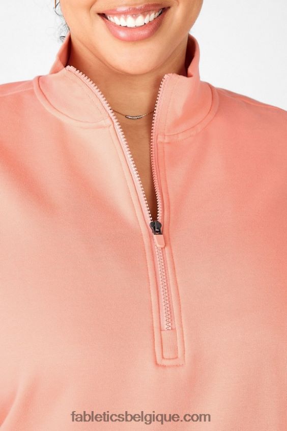 catarina pull col montant demi zip femmes Fabletics 404P0T2533 fleurir