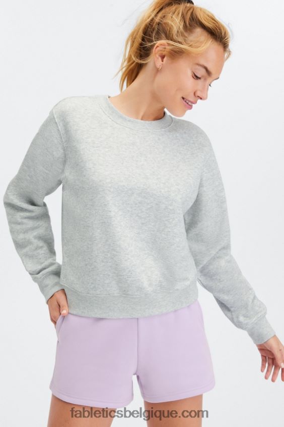 col ras du cou classique incontournable femmes Fabletics 404P0T2646 gris clair chiné