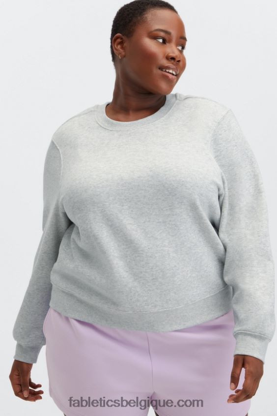 col ras du cou classique incontournable femmes Fabletics 404P0T2647 gris clair chiné