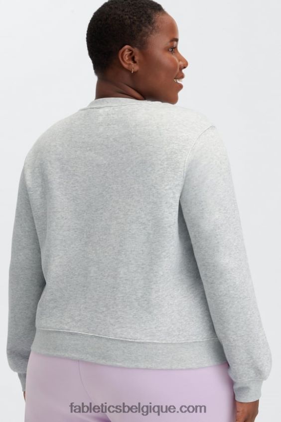col ras du cou classique incontournable femmes Fabletics 404P0T2647 gris clair chiné