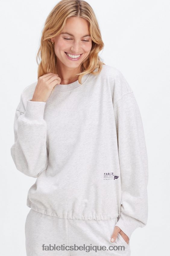 col ras du cou court et léger femmes Fabletics 404P0T2652 soft grey heather/athletic club
