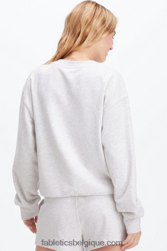 col ras du cou court et léger femmes Fabletics 404P0T2652 soft grey heather/athletic club