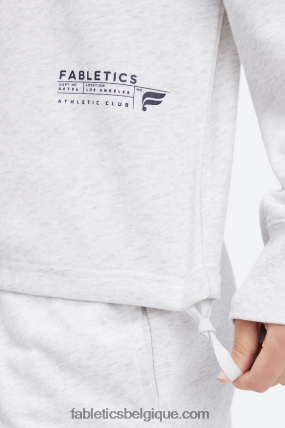 col ras du cou court et léger femmes Fabletics 404P0T2652 soft grey heather/athletic club