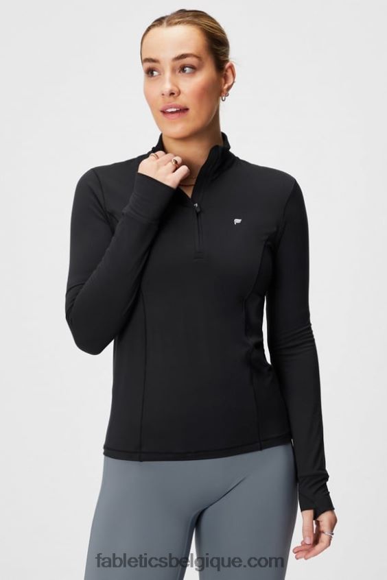 couche intermédiaire à demi-zip phoenix femmes Fabletics 404P0T2581 noir