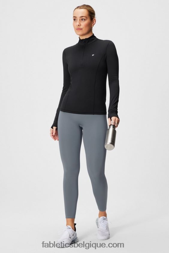couche intermédiaire à demi-zip phoenix femmes Fabletics 404P0T2581 noir