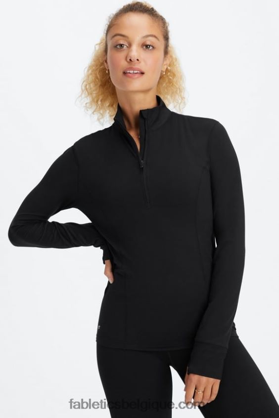 couche intermédiaire à demi-zip phoenix femmes Fabletics 404P0T2583 noir