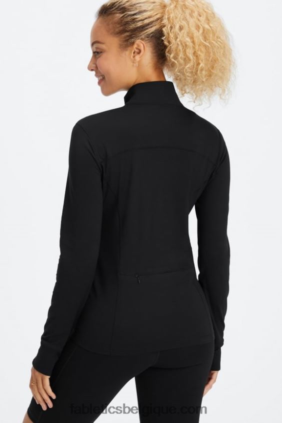 couche intermédiaire à demi-zip phoenix femmes Fabletics 404P0T2583 noir