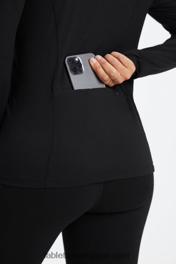 couche intermédiaire à demi-zip phoenix femmes Fabletics 404P0T2583 noir