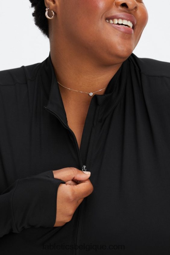 couche intermédiaire à demi-zip phoenix femmes Fabletics 404P0T2584 noir