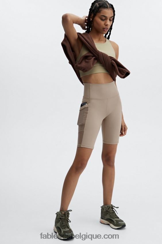 polaire rayne 1/4 zip femmes Fabletics 404P0T2511 Café Chicorée