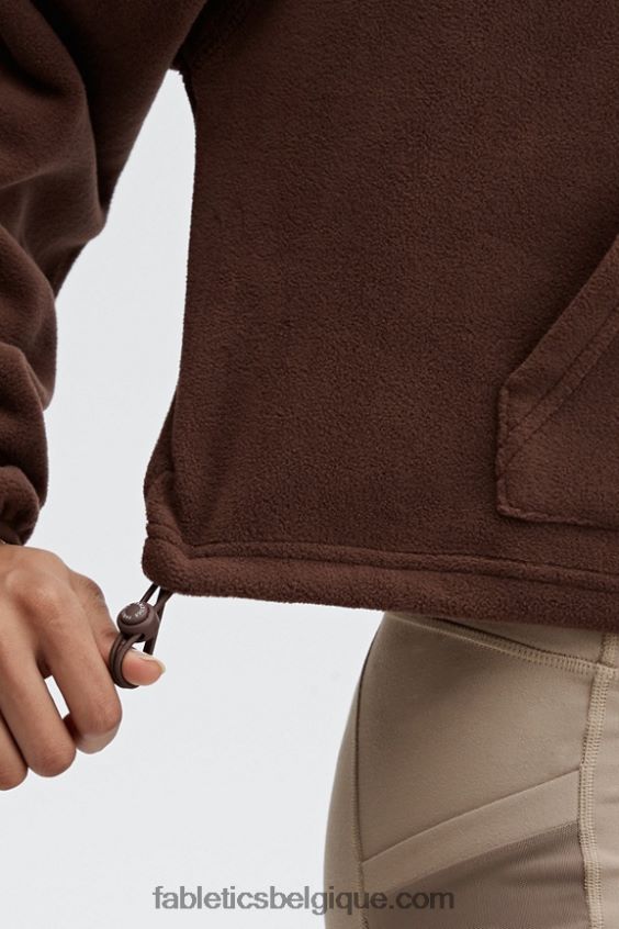 polaire rayne 1/4 zip femmes Fabletics 404P0T2511 Café Chicorée