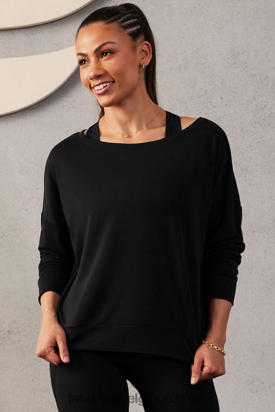 pull cintré de luxe femmes Fabletics 404P0T2425 noir