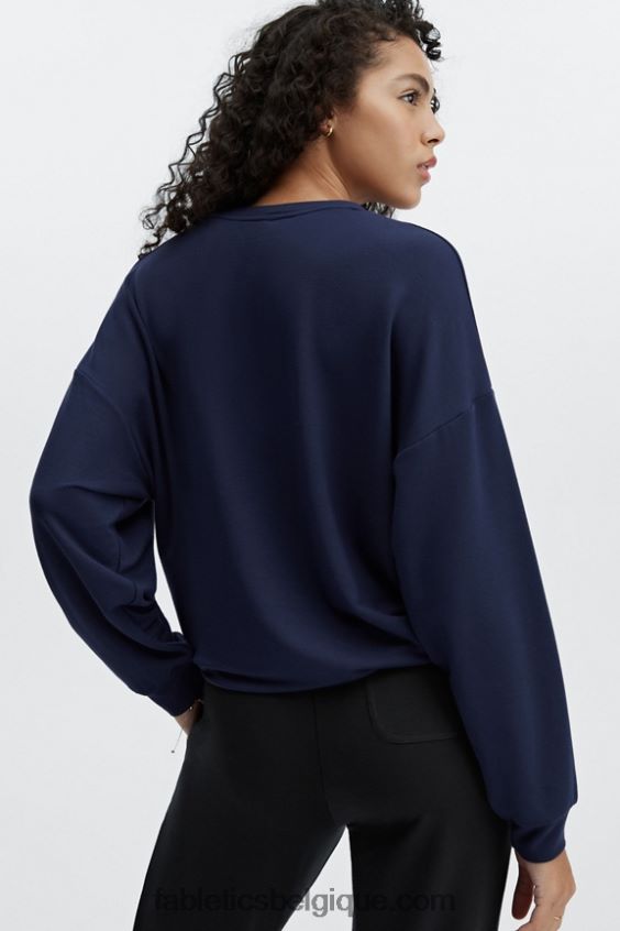 pull cintré de luxe femmes Fabletics 404P0T2426 bleu marine profond