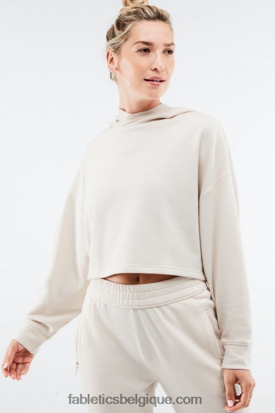 pull éco-responsable femmes Fabletics 404P0T2522 brume grise