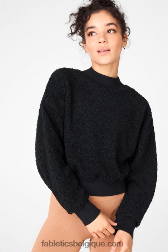 pull polaire malia femmes Fabletics 404P0T2551 noir