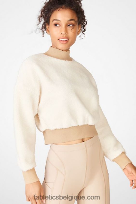pull polaire malia femmes Fabletics 404P0T2553 défense/chamois