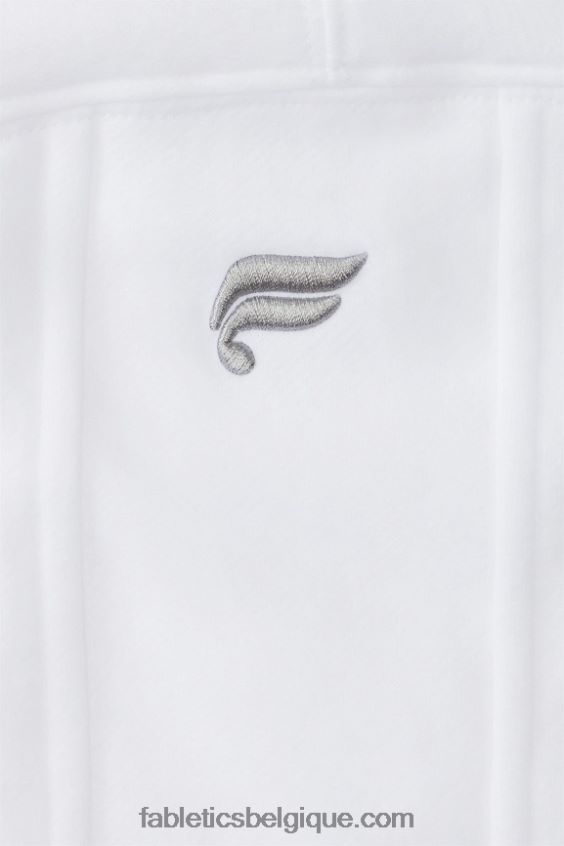 sweat asymétrique en polaire forever femmes Fabletics 404P0T2461 blanc classique/gris minéral