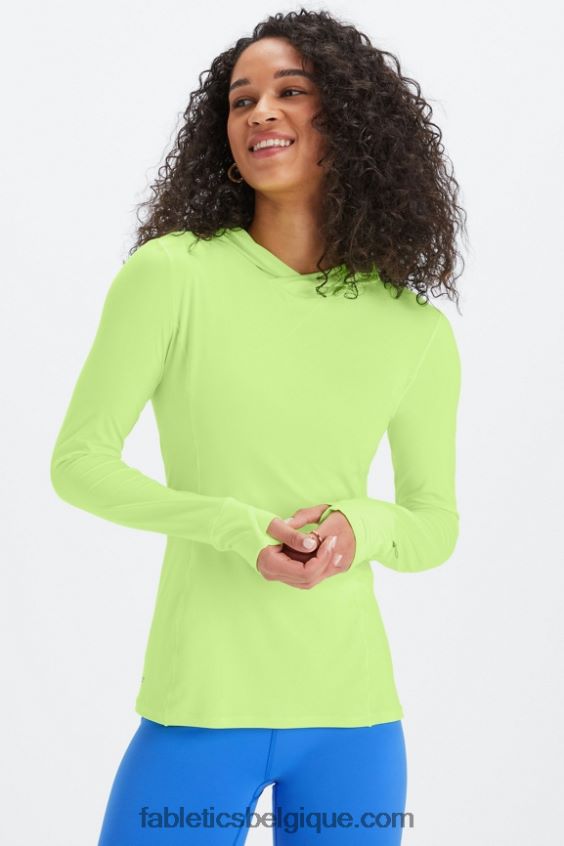sweat à capuche Phoenix Run femmes Fabletics 404P0T2463 surligneur