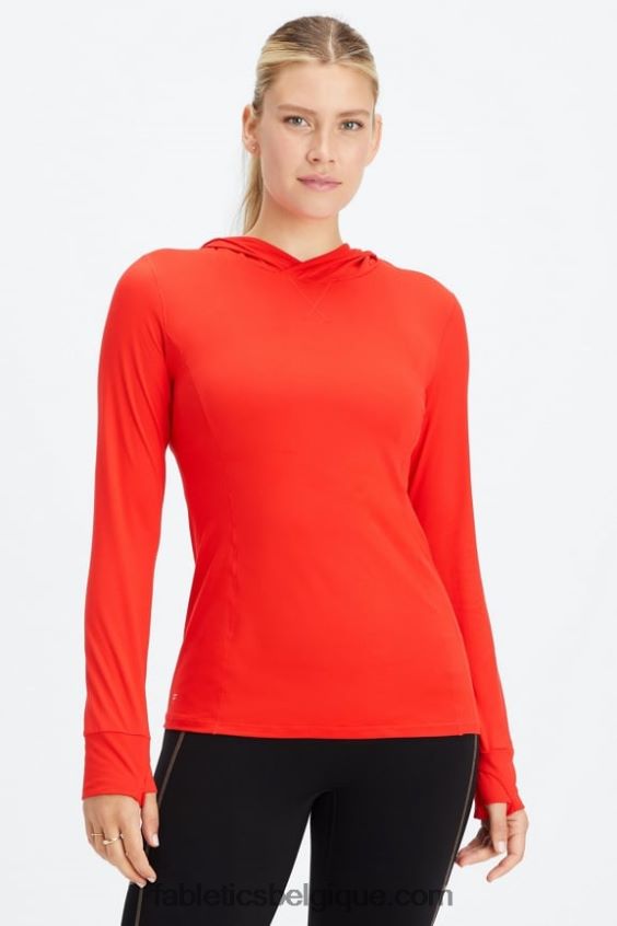 sweat à capuche Phoenix Run femmes Fabletics 404P0T2465 cerise électrique