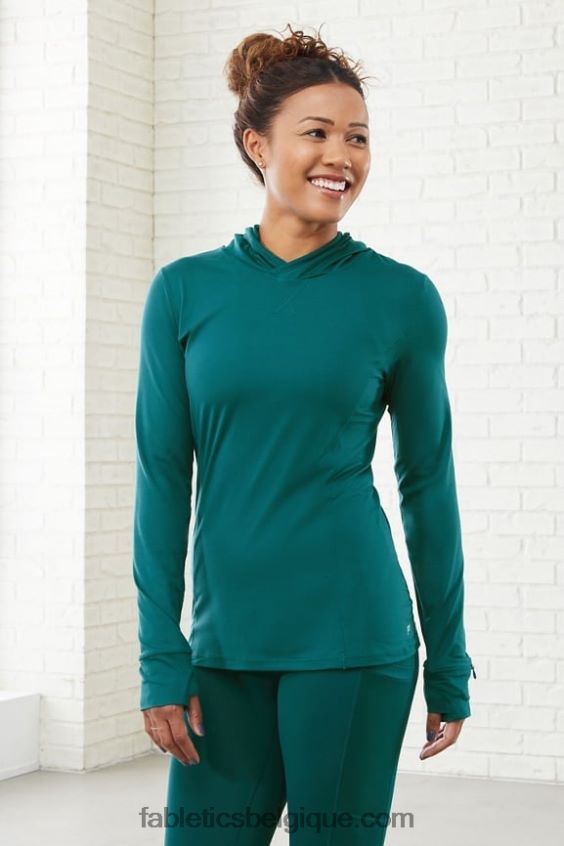 sweat à capuche Phoenix Run femmes Fabletics 404P0T2468 fjord