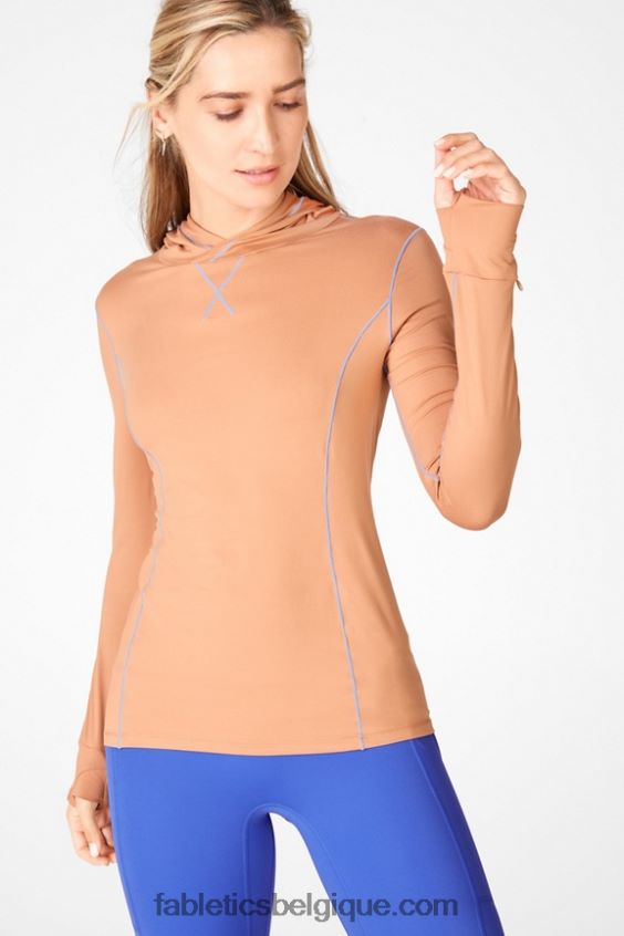sweat à capuche Phoenix Run femmes Fabletics 404P0T2470 paysage dérivant/iris pâle