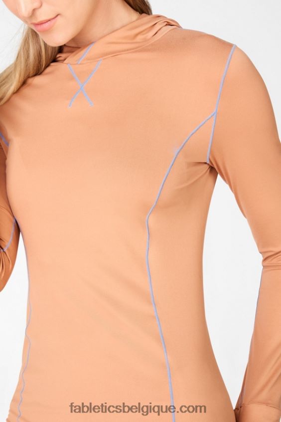 sweat à capuche Phoenix Run femmes Fabletics 404P0T2470 paysage dérivant/iris pâle