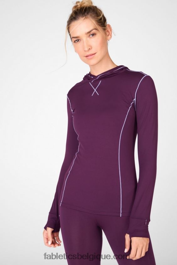 sweat à capuche Phoenix Run femmes Fabletics 404P0T2471 prune parfaite/violette