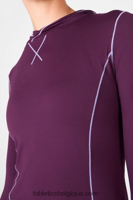 sweat à capuche Phoenix Run femmes Fabletics 404P0T2471 prune parfaite/violette