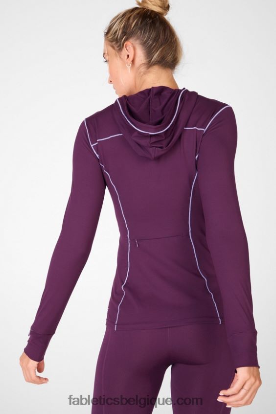 sweat à capuche Phoenix Run femmes Fabletics 404P0T2471 prune parfaite/violette