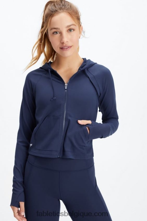 sweat à capuche court Oasis femmes Fabletics 404P0T2447 abîme