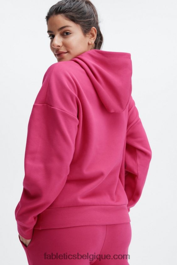 sweat à capuche eco go-to pocket femmes Fabletics 404P0T2513 fuchsia foncé