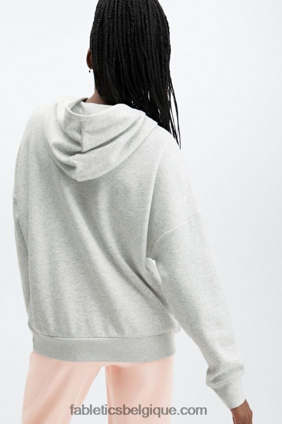 sweat à capuche eco go-to pocket femmes Fabletics 404P0T2514 gris chiné clair