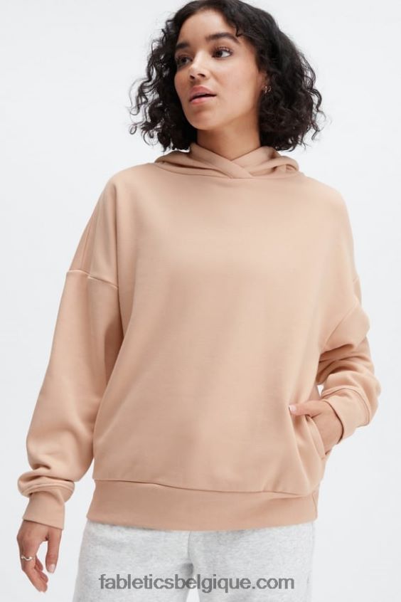 sweat à capuche eco go-to pocket femmes Fabletics 404P0T2518 chêne